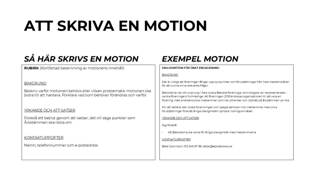 Att Skriva En Motion